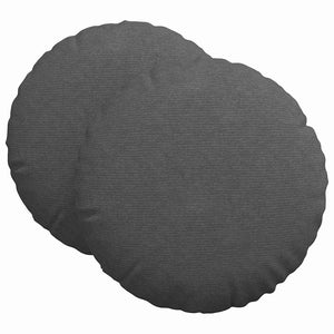 vidaXL Seat Cushions 2 pcs Dark Grey Ø 80 cm Corduroy