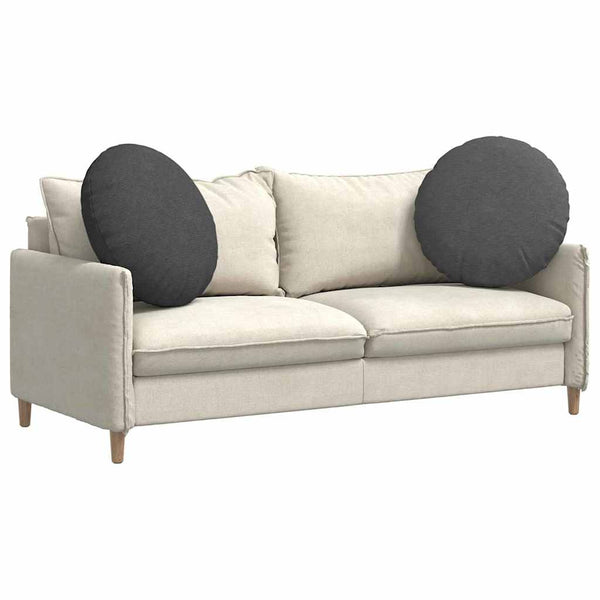 vidaXL Seat Cushions 2 pcs Dark Grey Ø 80 cm Corduroy