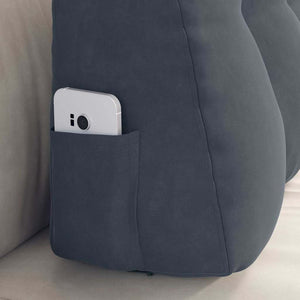 vidaXL Back Cushion Dark Grey 80 x 24 x 50 cm Velvet
