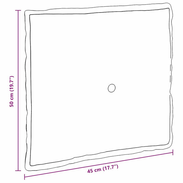 vidaXL Back Cushion Light Gray 50 x 45 cm Corduroy