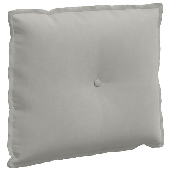 vidaXL Back Cushion Light Grey 60 x 50 cm Microfiber Fabric