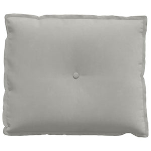 vidaXL Back Cushion Light Grey 60 x 50 cm Microfiber Fabric