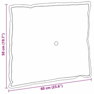 vidaXL Back Cushion Light Grey 60 x 50 cm Microfiber Fabric
