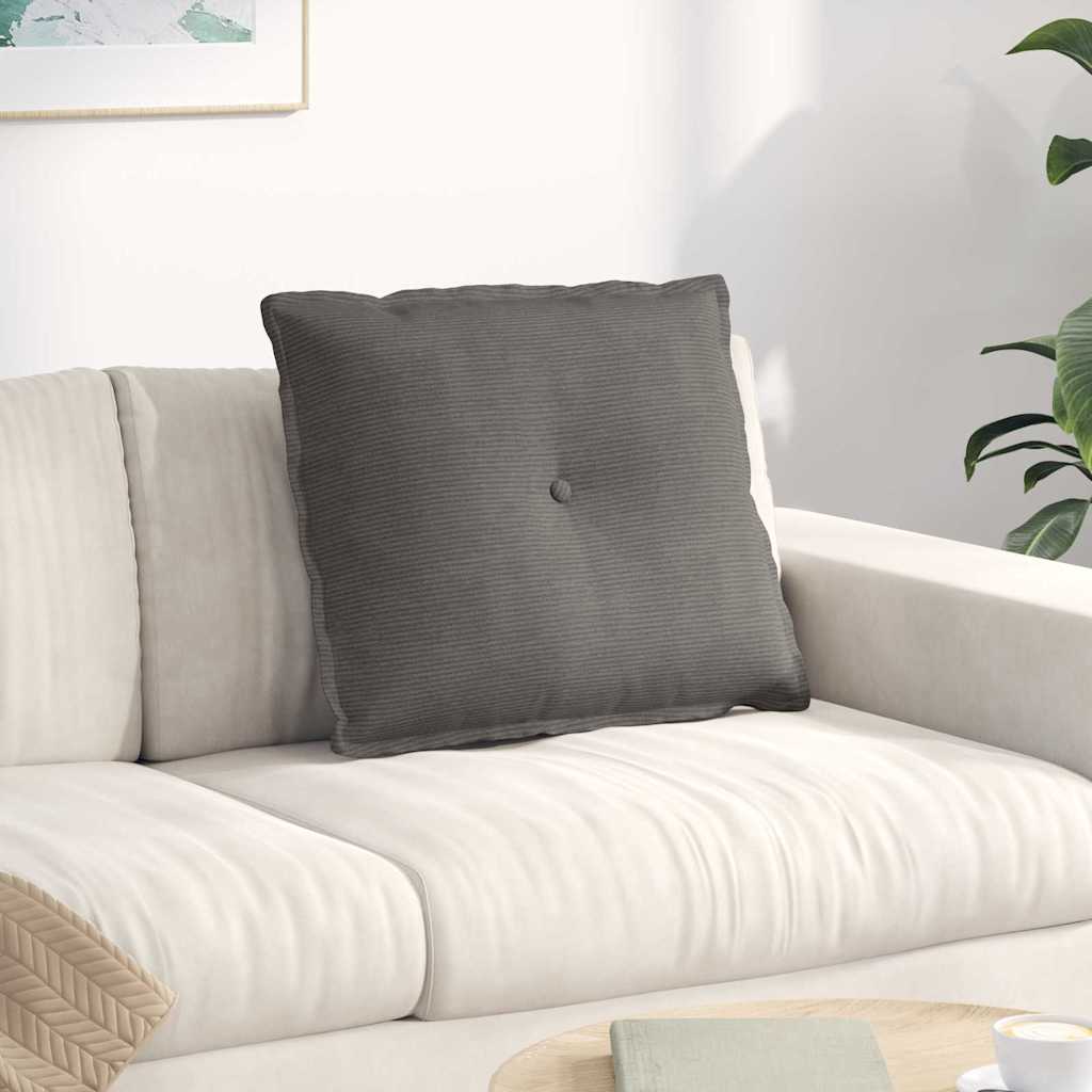 vidaXL Back Cushion Light Grey 60 x 50 cm Corduroy