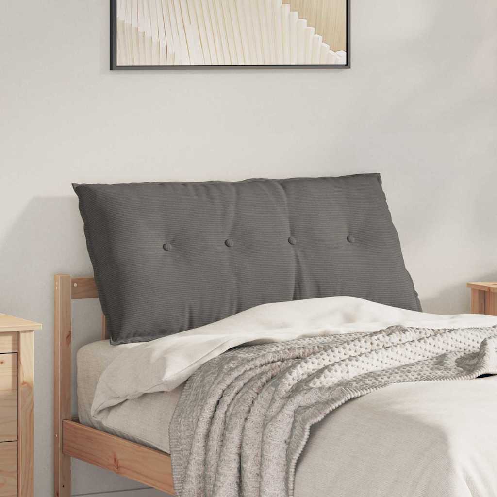 vidaXL Back Cushion Light Grey 100 x 50 cm Corduroy Fabric