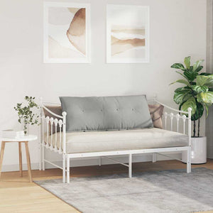 vidaXL Back Cushion Light Gray 120 x 50 cm Microfiber Fabric
