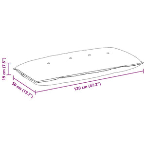 vidaXL Back Cushion Light Gray 120 x 50 cm Microfiber Fabric