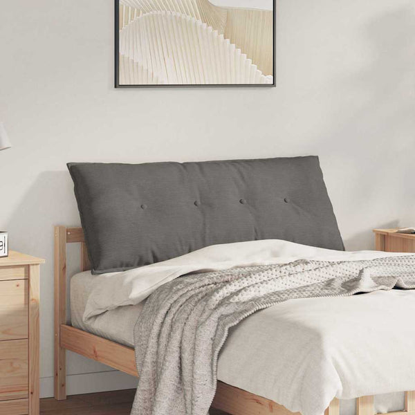 vidaXL Back Cushion Light Grey 120 x 50 cm Corduroy