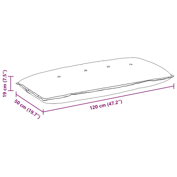 vidaXL Back Cushion Light Grey 120 x 50 cm Corduroy