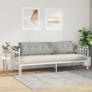 vidaXL Back Cushion Light Grey 200 x 50 cm Microfiber Fabric