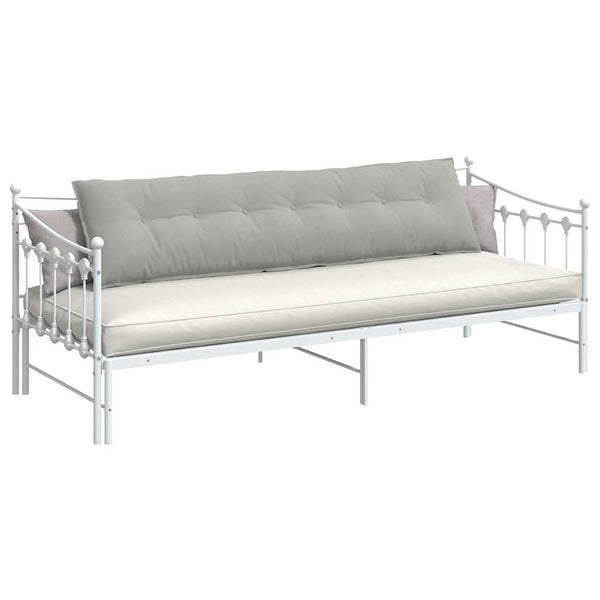 vidaXL Back Cushion Light Grey 200 x 50 cm Microfiber Fabric
