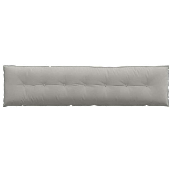 vidaXL Back Cushion Light Grey 200 x 50 cm Microfiber Fabric