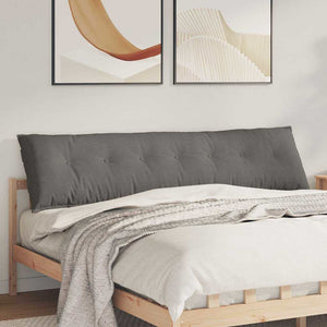 vidaXL Back Cushion Light Grey 200 x 50 cm Corduroy Fabric