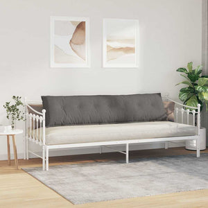 vidaXL Back Cushion Light Grey 200 x 50 cm Corduroy Fabric