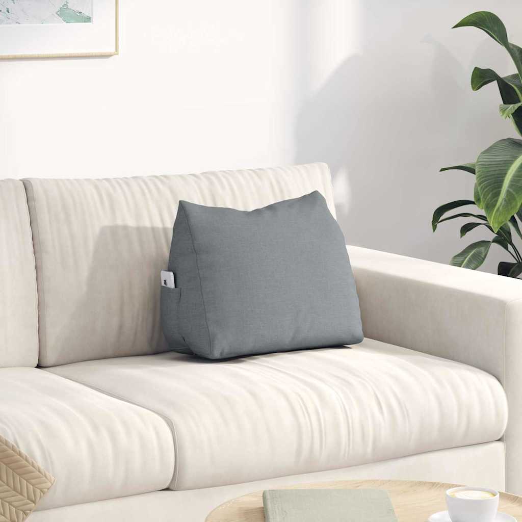 vidaXL Back Cushion Light Grey 45 x 20 x 35 cm Fabric