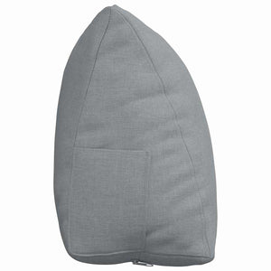 vidaXL Back Cushion Light Grey 45 x 20 x 35 cm Fabric