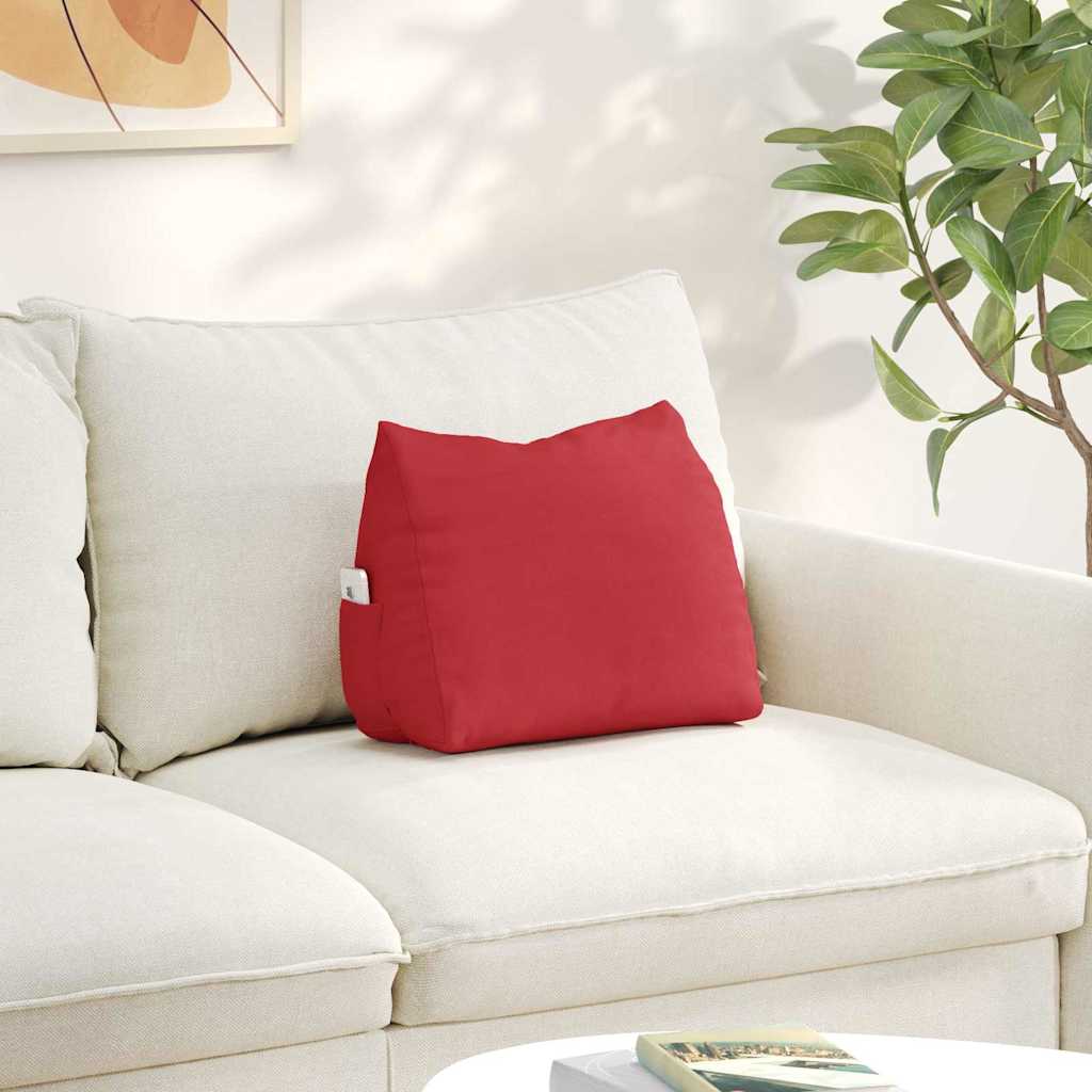 vidaXL Back Cushion Red 45 x 20 x 35 cm Fabric