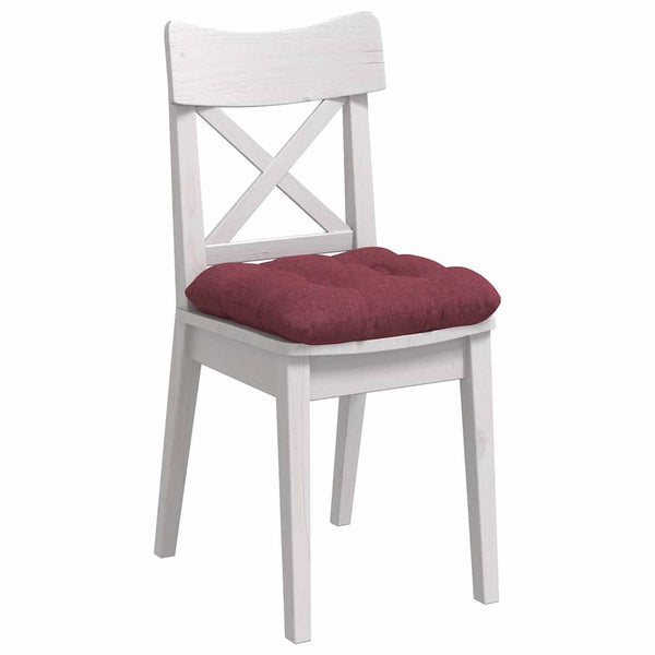 vidaXL Seat Cushions 4 pcs Wine Red 40 x 40 x 12 cm Fabric