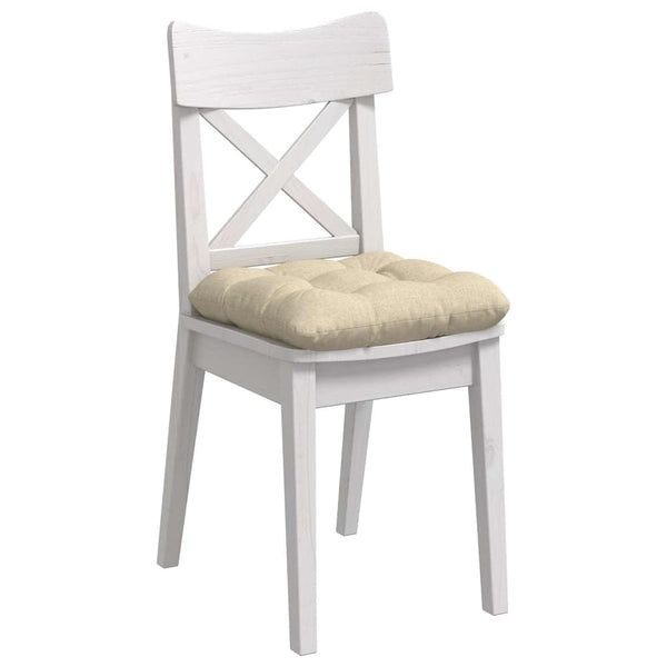 vidaXL Seat Cushions 4 pcs Cream 40 x 40 x 12 cm Fabric