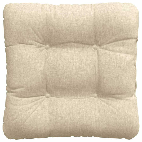 vidaXL Seat Cushions 4 pcs Cream 40 x 40 x 12 cm Fabric