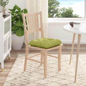 vidaXL Seat Cushions 4 pcs Light Green 40 x 40 x 12 cm Fabric