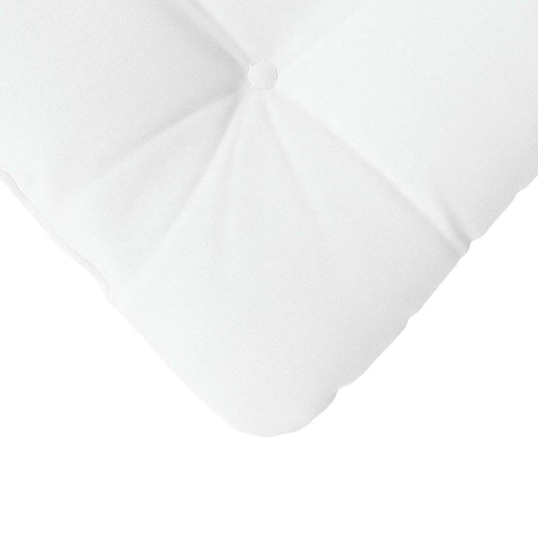 vidaXL Seat Pads 4 pcs White 40 x 40 x 12 cm Fabric