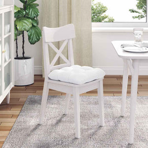 vidaXL Seat Pads 4 pcs White 40 x 40 x 12 cm Fabric