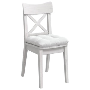 vidaXL Seat Pads 4 pcs White 40 x 40 x 12 cm Fabric