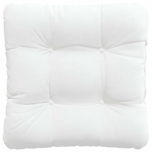 vidaXL Seat Pads 4 pcs White 40 x 40 x 12 cm Fabric
