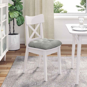 vidaXL Seat Cushions 4 pcs Light Grey 40 x 40 cm Microfiber Fabric