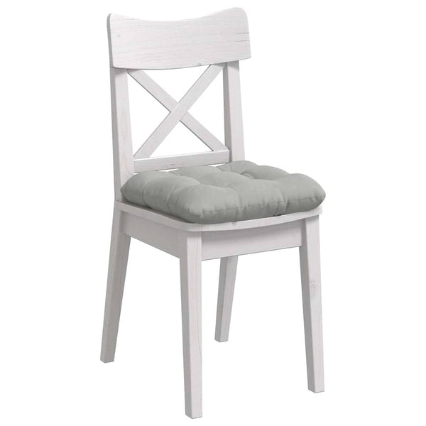 vidaXL Seat Cushions 4 pcs Light Grey 40 x 40 cm Microfiber Fabric