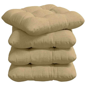 vidaXL Seat Cushions 4 pcs Grey-Green 40 x 40 cm Corduroy