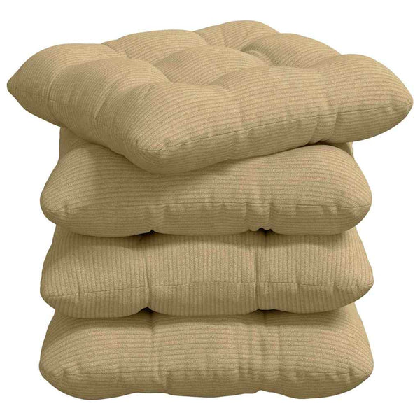 vidaXL Seat Cushions 4 pcs Grey-Green 40 x 40 cm Corduroy