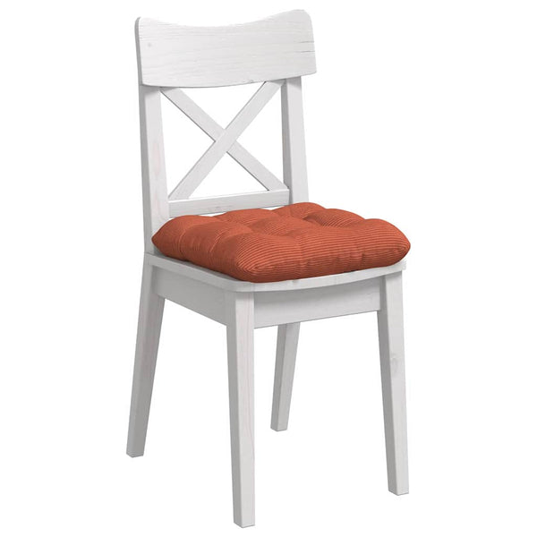 vidaXL Seat Cushions 4 pcs Red-Orange 40 x 40 cm Corduroy