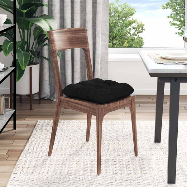 vidaXL Seat Cushions 4 pcs Black 45 x 45 x 12 cm Fabric