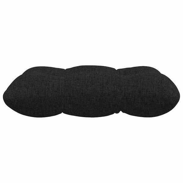 vidaXL Seat Cushions 4 pcs Black 45 x 45 x 12 cm Fabric
