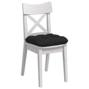 vidaXL Seat Cushions 4 pcs Black 45 x 45 x 12 cm Fabric