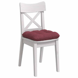 vidaXL Seat Cushions 4 pcs Wine Red 45 x 45 x 12 cm Fabric
