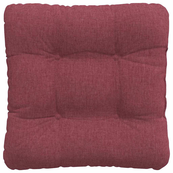 vidaXL Seat Cushions 4 pcs Wine Red 45 x 45 x 12 cm Fabric