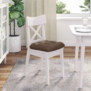 vidaXL Seat Cushions 4 pcs Brown 45 x 45 x 12 cm Fabric