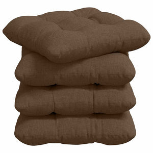 vidaXL Seat Cushions 4 pcs Brown 45 x 45 x 12 cm Fabric
