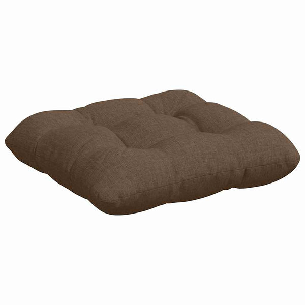 vidaXL Seat Cushions 4 pcs Brown 45 x 45 x 12 cm Fabric