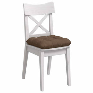 vidaXL Seat Cushions 4 pcs Brown 45 x 45 x 12 cm Fabric