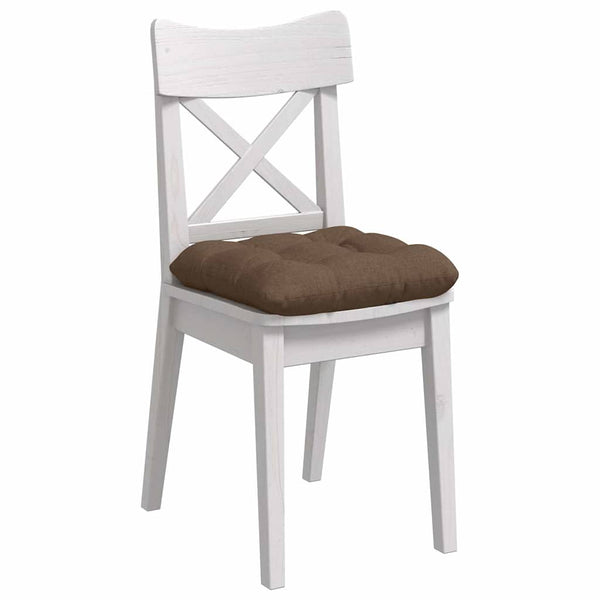 vidaXL Seat Cushions 4 pcs Brown 45 x 45 x 12 cm Fabric
