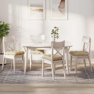 vidaXL Seat Cushions 4 pcs Cream 45 x 45 x 12 cm Fabric
