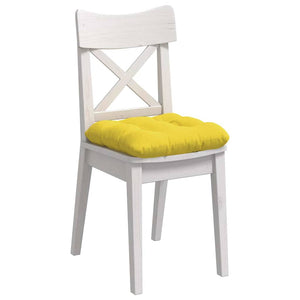 vidaXL Seat Cushions 4 pcs Light Yellow 45 x 45 x 12 cm Fabric