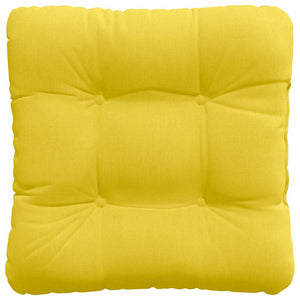 vidaXL Seat Cushions 4 pcs Light Yellow 45 x 45 x 12 cm Fabric
