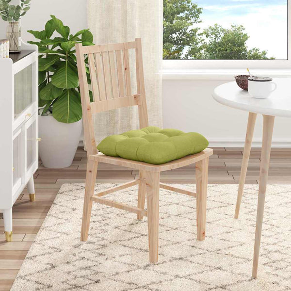 vidaXL Seat Cushions 4 pcs Light Green 45 x 45 x 12 cm Fabric