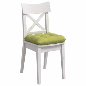vidaXL Seat Cushions 4 pcs Light Green 45 x 45 x 12 cm Fabric
