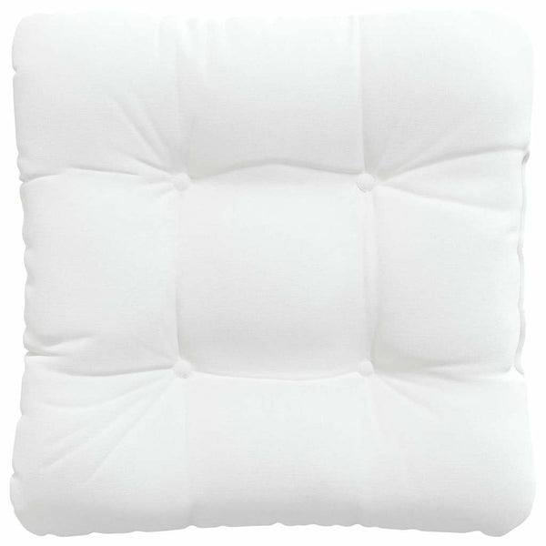 vidaXL Seat Cushions 4 pcs White 45 x 45 x 12 cm Fabric